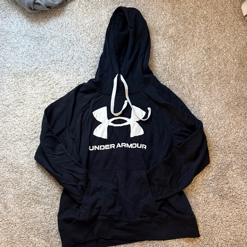 Under Armour Black Hoodie with White Logo